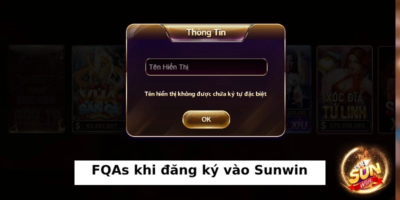 tạo mới tài khoản sunwin