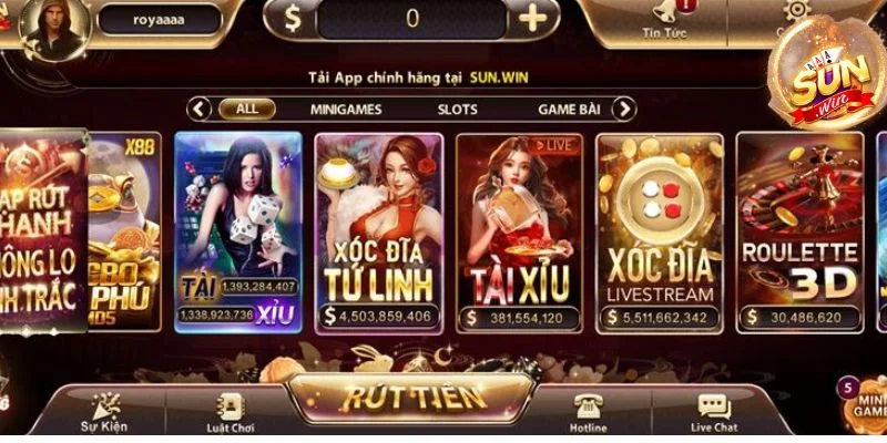 Xóc đĩa tứ linh Sunwin là tựa game ăn khách.